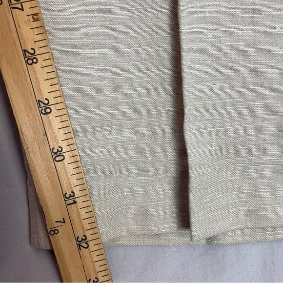 Cubavera Linen Blend Trousers Mens 36x32 Flax Khaki Neutral Vacation Pants - Picture 8 of 9